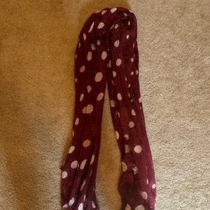 Burgundy scarf